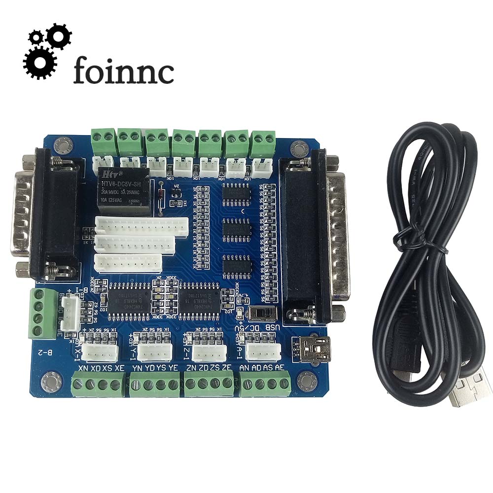 5 Axis Cnc Breakout Board Interface Mach3 - CNC Breakout Controlador Board para Máquina