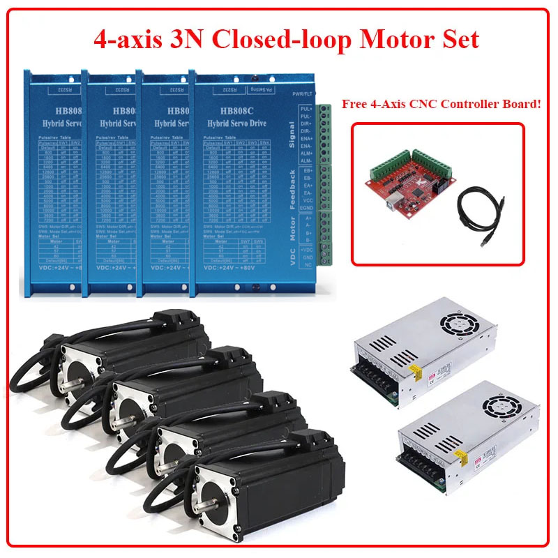 Nema 23 Closed Loop Stepper Motor Driver Kit - Motor de Passo de Circuito Fechado