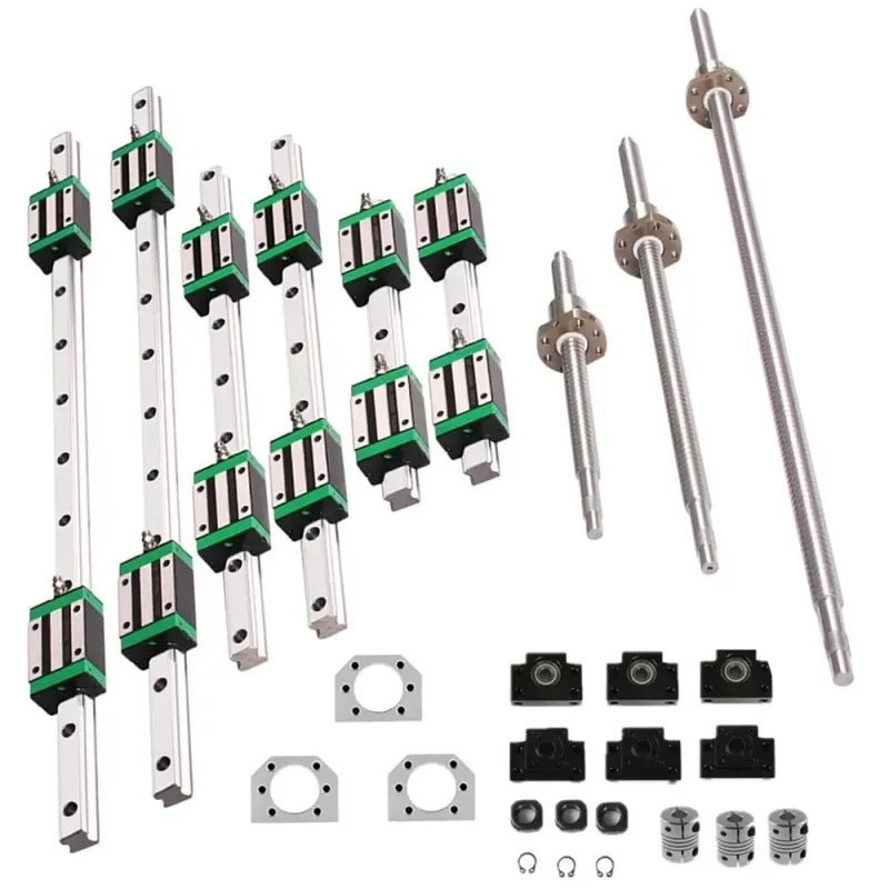 Hgr20 Linear Guide Rail Ballscrew Set - 6 conjuntos de trilhos lineares HGR20,