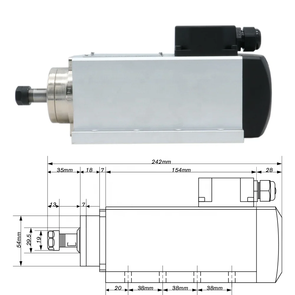 HLTNC 1.5kw Motor Spindle Refr - Air Cooled 1.5Kw Spindle Motor Inverter 110V avaliação e preço