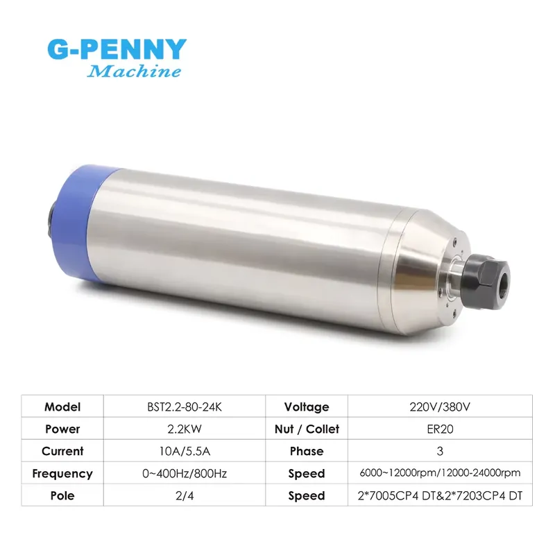 Kit de Spindle Refrigerado a Á - 2.2Kw Water Cooled Spindle Kit Vfd avaliação e preço